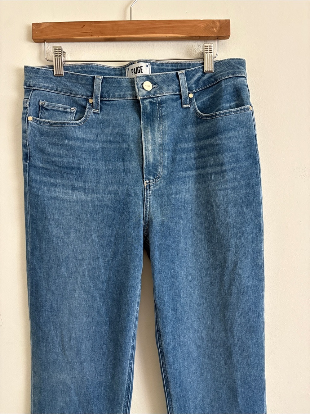 Paige High Rise Laurel Canyon Blue Jeans Size 31 - Picture 3 of 11